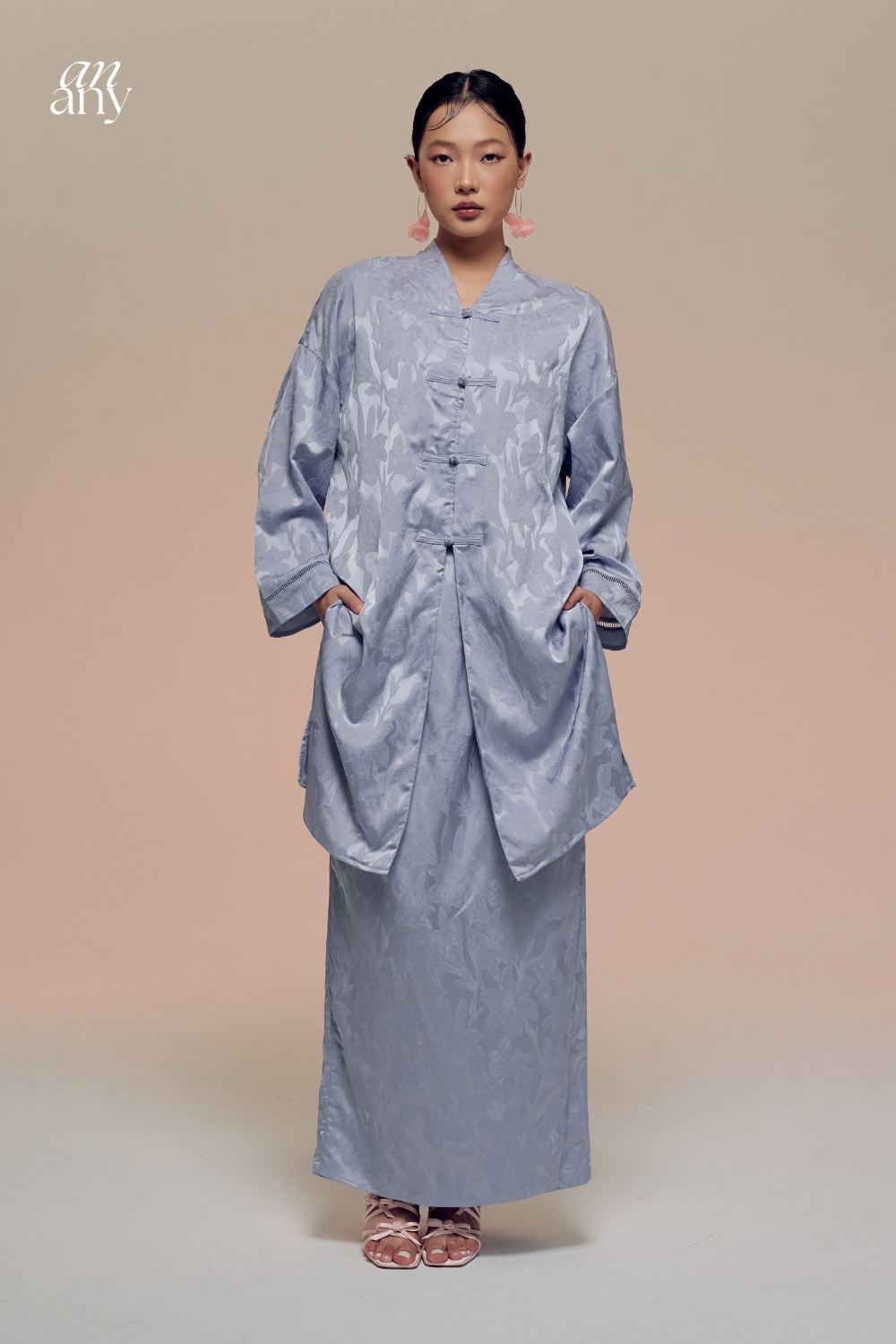 Damai Kurong Belah Panjang Ash Blue