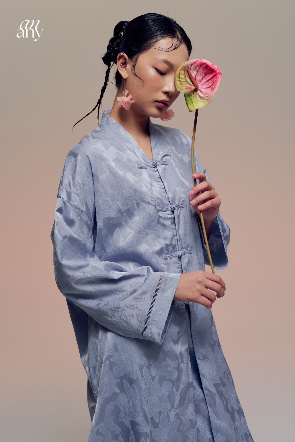 Damai Kurong Belah Panjang Ash Blue
