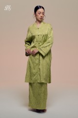 Damai Kurong Belah Panjang Lime Green 
