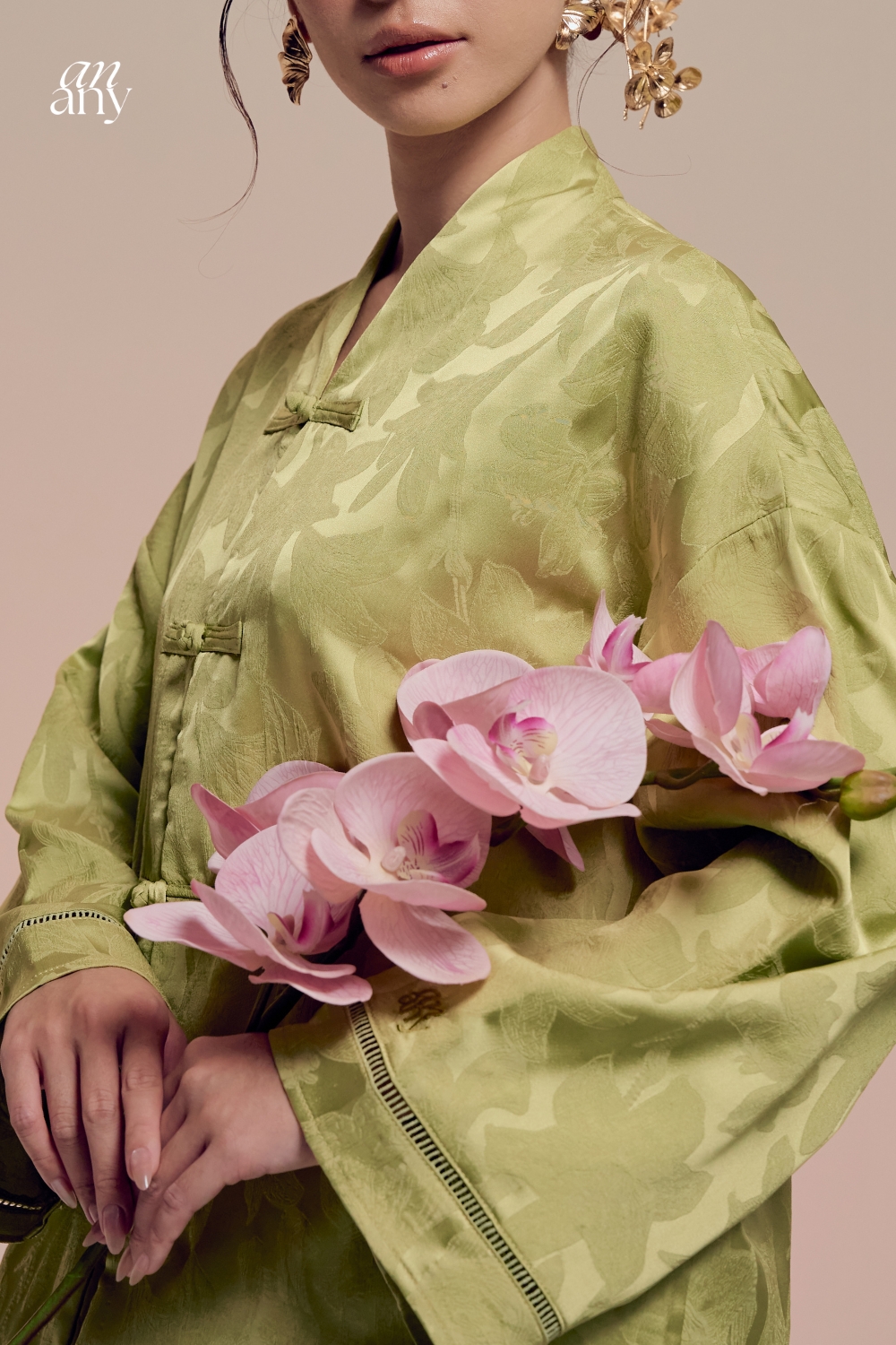Damai Kurong Belah Panjang Lime Green 