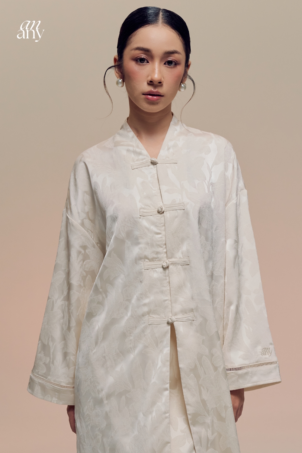 Damai Kurong Belah Panjang Off White 
