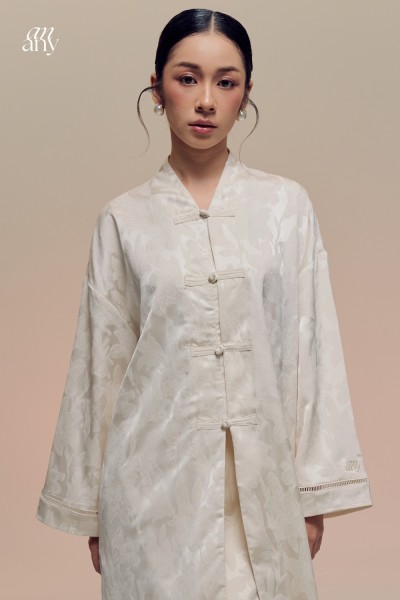 Damai Kurong Belah Panjang Off White 