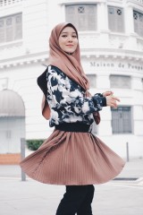 Pleated Mini Skirt Choco - Pleated Mini Skirt | Anany.co