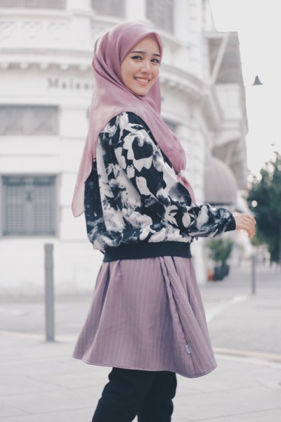 Pleated Mini Skirt Dusty Purple