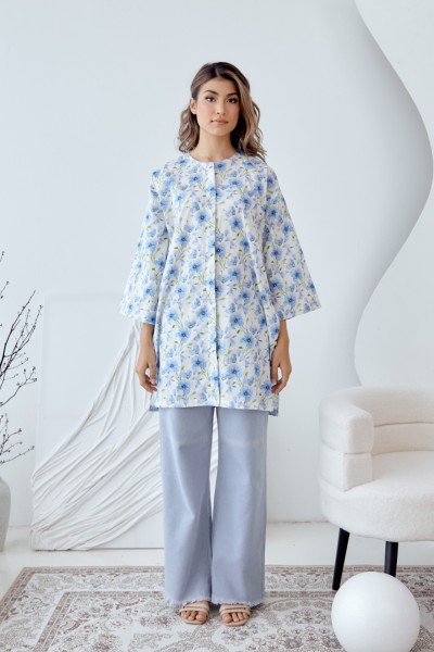 Teja Long Top Alamanda Biru