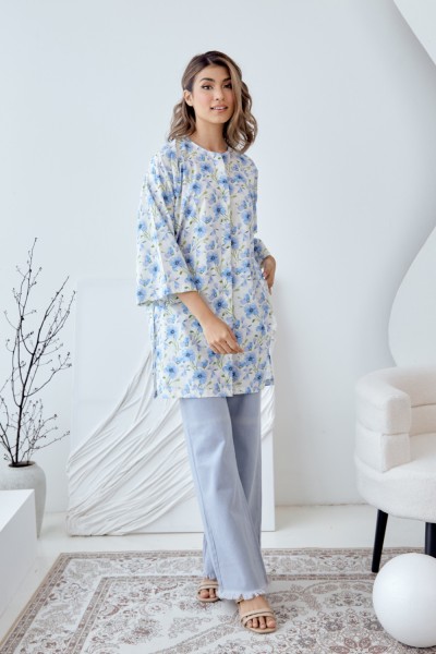 Teja Long Top Alamanda Biru