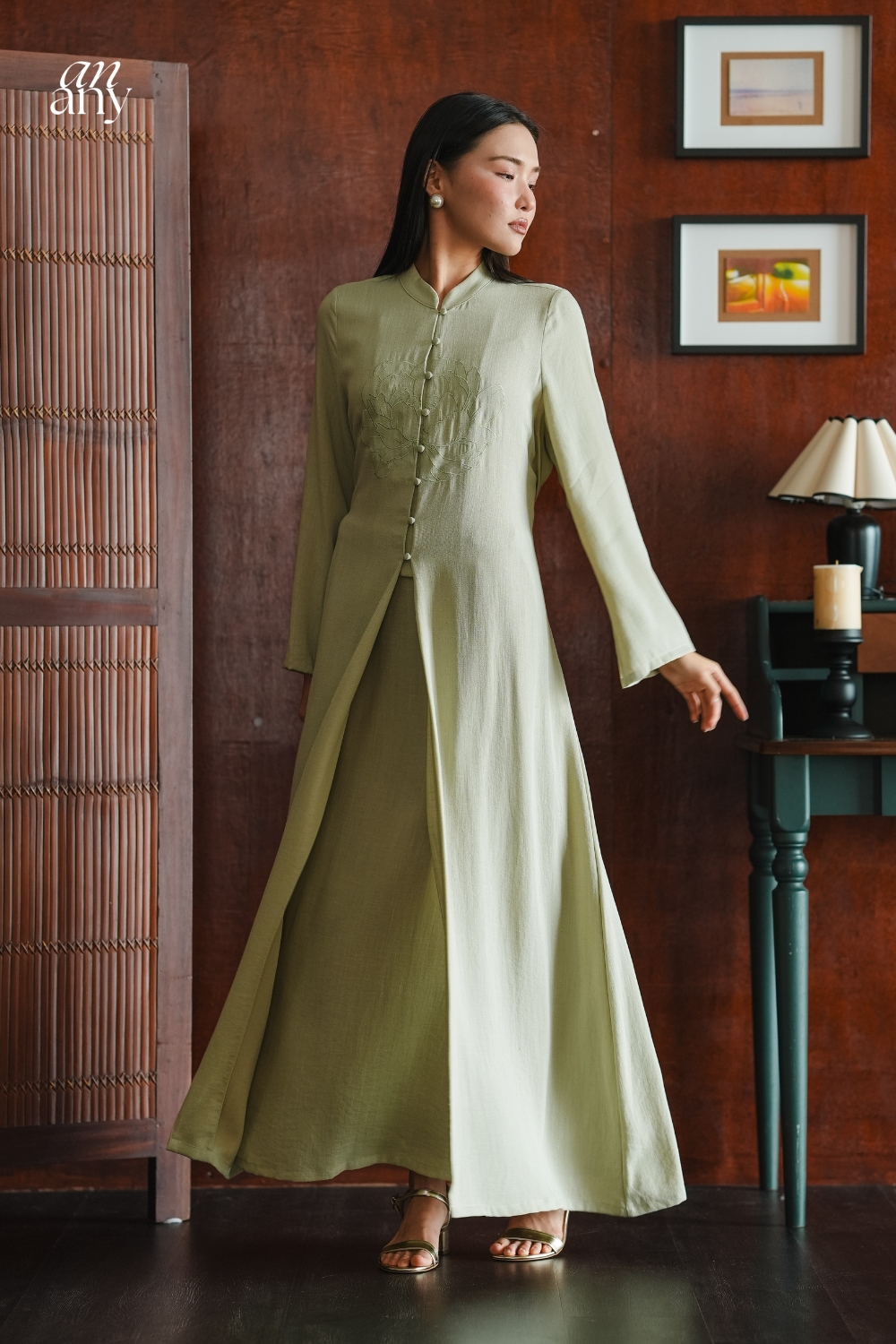 Timur Two Piece Dress Sage