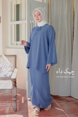 Che Dah Linen Denim Kurong Ikat Pario - YEAR END SALE | Anany.co