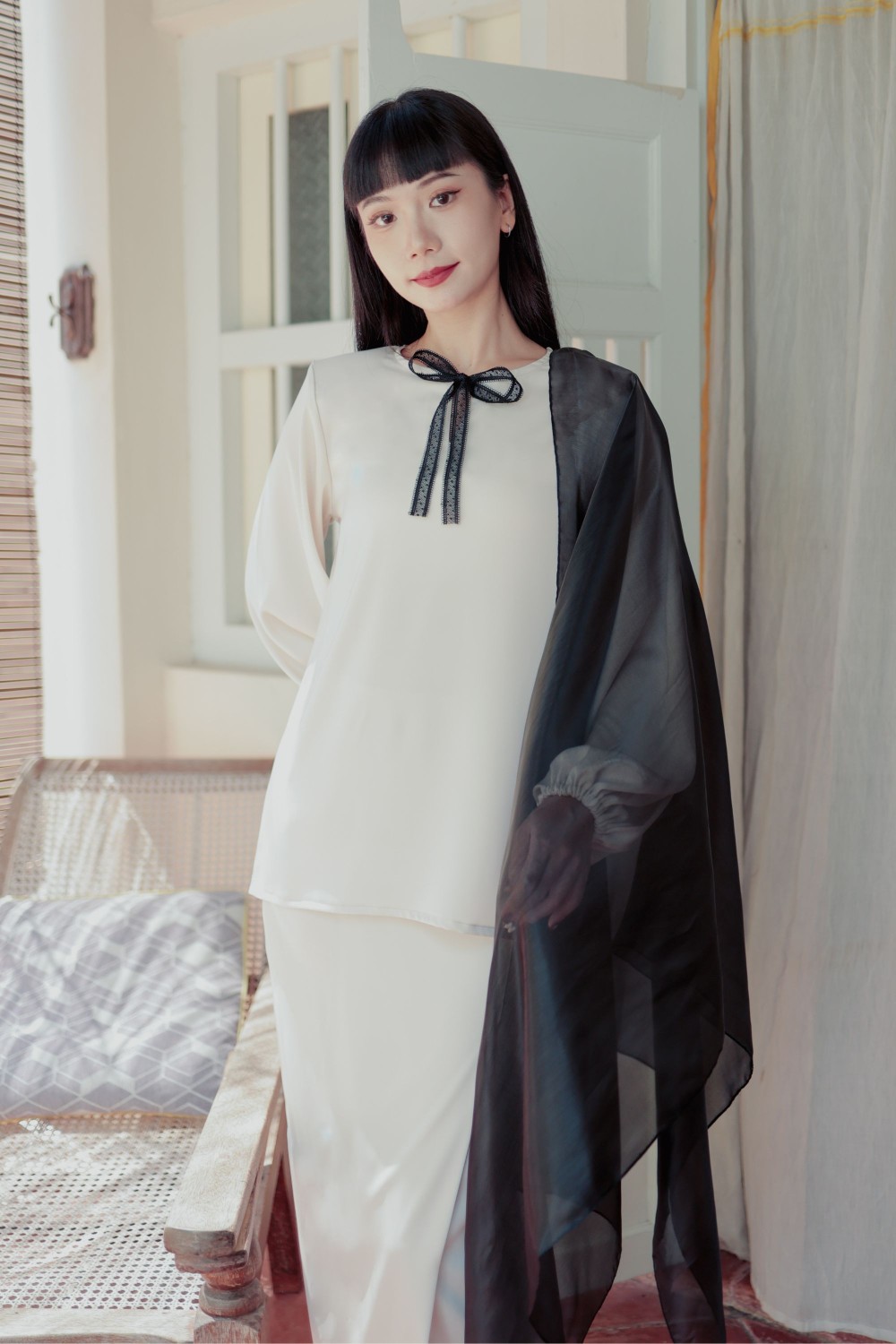 Che Indah Kurong Kedah White Ivory - YEAR END SALE | Anany.co